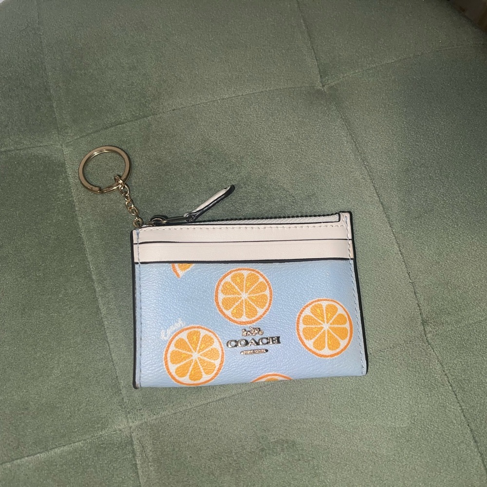 Coach Light Blue Citrus Card Holder